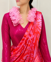 Load image into Gallery viewer, Pink Sequence Sari
