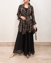 Load image into Gallery viewer, Black gold sharara
