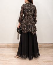 Load image into Gallery viewer, Black gold sharara
