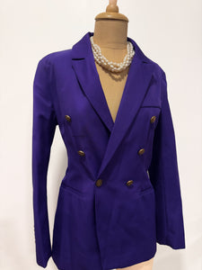 PURPLE DOUBLE BREASTED BLAZER