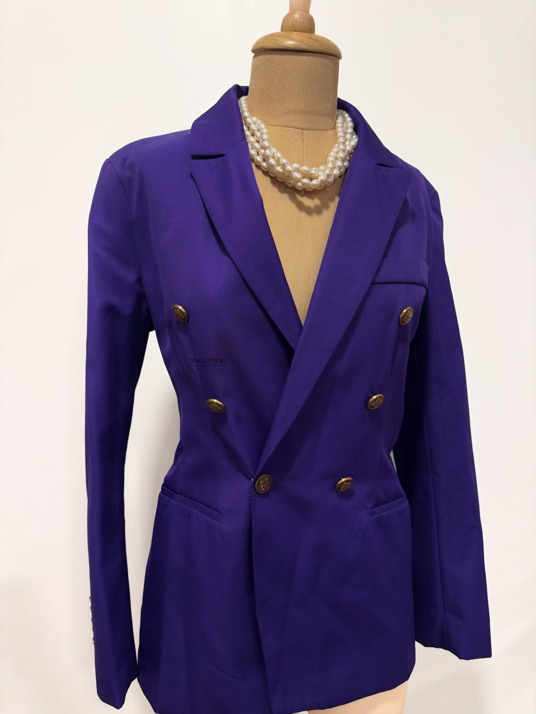 PURPLE DOUBLE BREASTED BLAZER