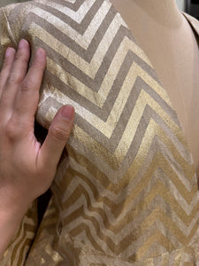 Golden Chevron Peplum Jacket