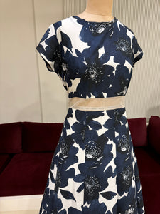 Navy Floral Gown