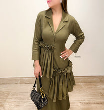 Load image into Gallery viewer, Olive Cotton Dress
