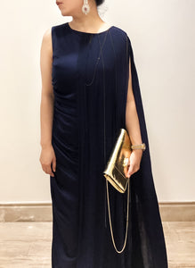 Navy Drape Maxi