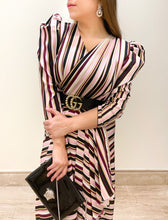 Load image into Gallery viewer, Burgundy Stripes Maxi
