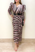 Load image into Gallery viewer, Burgundy Stripes Maxi
