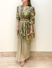 Load image into Gallery viewer, Beige Peplum Sari
