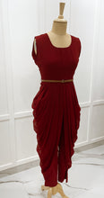 Load image into Gallery viewer, Mahroon Dhoti Set
