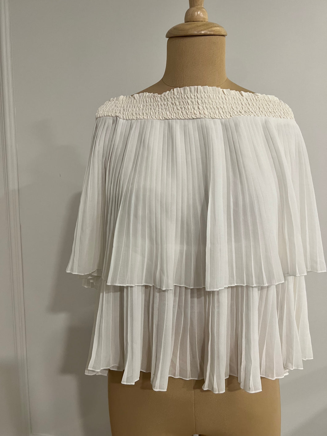 White Frill Top