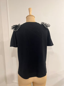 Black applique t shirt