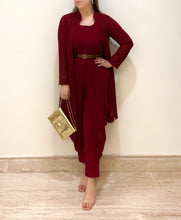 Load image into Gallery viewer, Mahroon Dhoti Set
