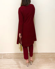 Load image into Gallery viewer, Mahroon Dhoti Set
