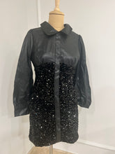 Load image into Gallery viewer, Leather sequin Dress
