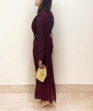 Load image into Gallery viewer, Maroon Jumpsuit sari
