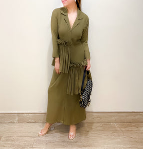 Olive Cotton Dress